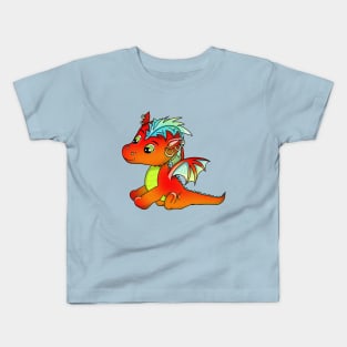 Cute cartoon punk baby dragon Kids T-Shirt